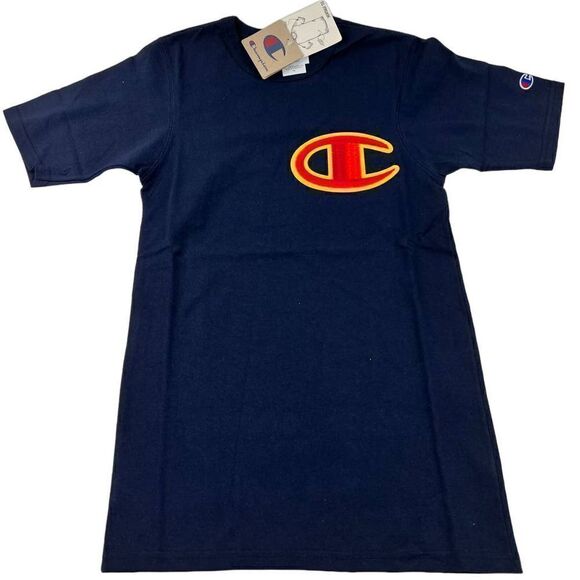 New Champion Men US XS Blue T-Shirt Cotton Heritage Durable Heavyweight Tee - Picture 1 of 4